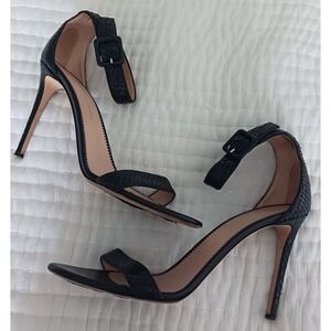 Giuseppe Zanotti Mimas Nero Snakeskin Sandals $549.00,EUR SIZE 41,exc. condition